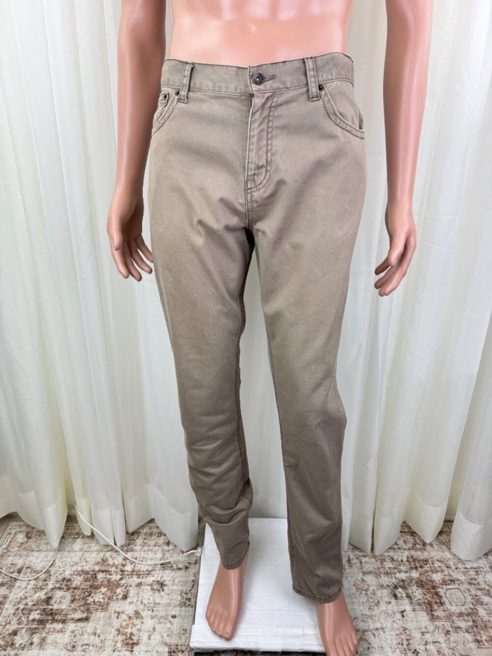 Arizona Skinny Big Boy's Khaki Pants Jeans Size 20 Cotton Adjustable Waist Tan